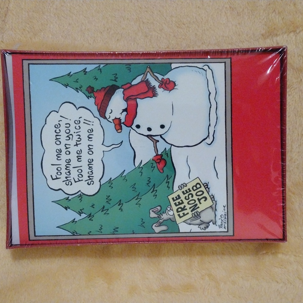 Paper Magic Holiday Christmas Cards Snowman Free Nose Job